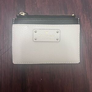 Kate Spade Black and Cream Leather Card Case